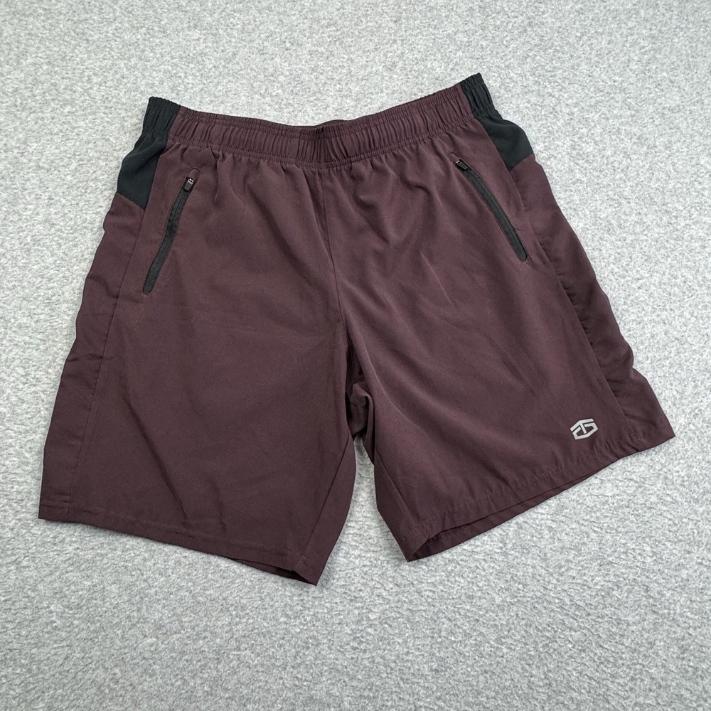 Tapout WWE Performance Shorts Mens Large Elastic Drawstring Zip Pockets UFC MMA